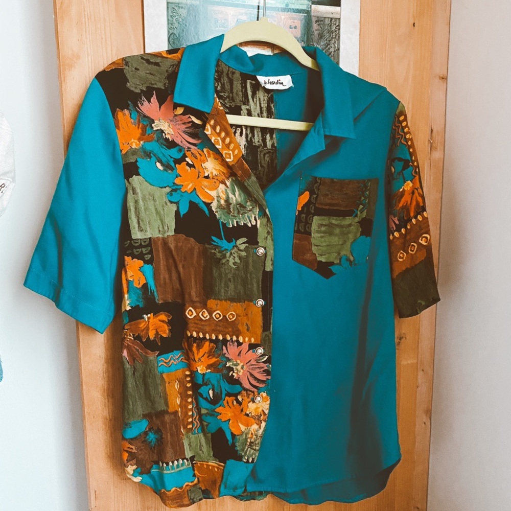 Super fun 80s/90s vibe vintage Jo Hardin top! size missing but fits like a M!